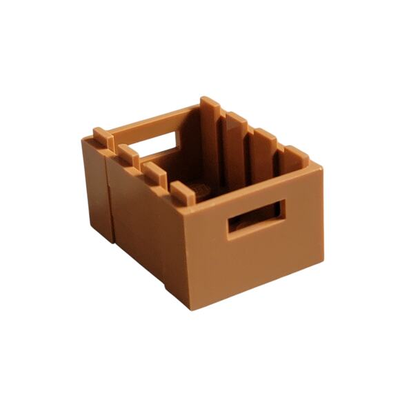 LEGO Crate with Handholds 30150 Medium Nougat‎ Accessory Piece Part Replacement - Picture 2 of 4